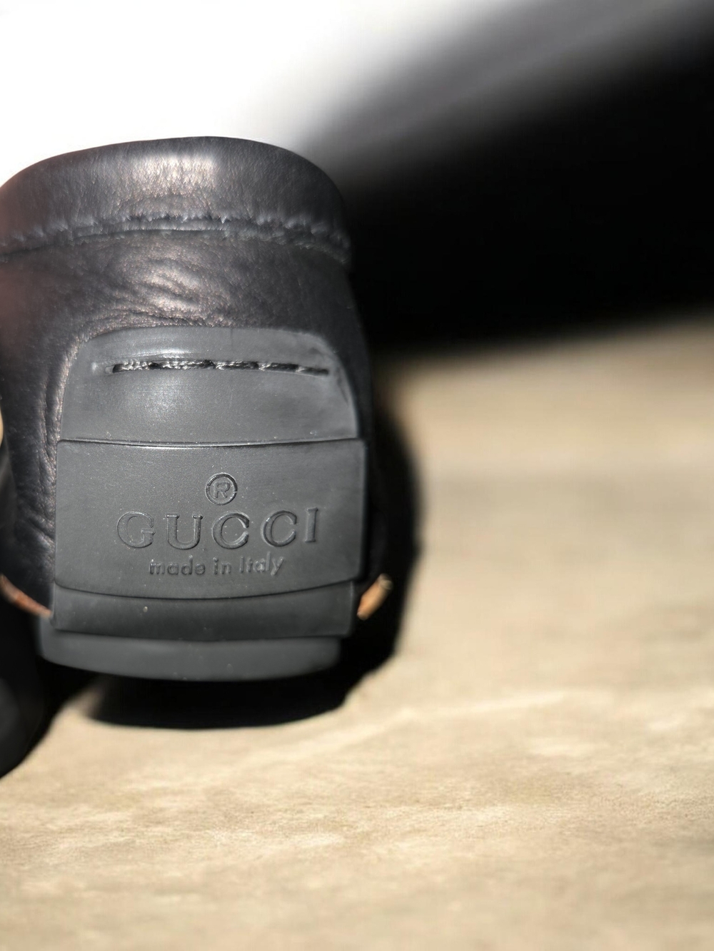 Gucci Black Leather Slip-On Loafers - Picture 13 of 16